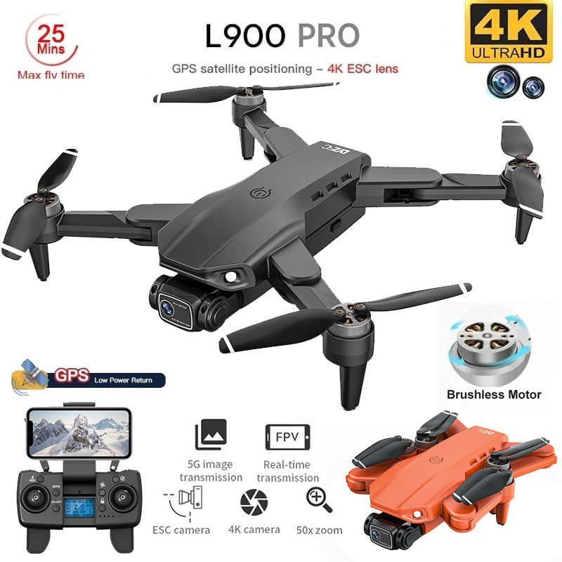 Drone Camera Wide Angle - L900 Pro GPS Drone 4K professionnel