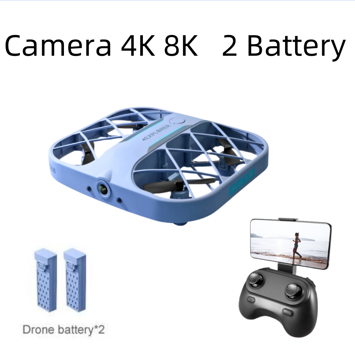 Drone Camera 4K - Drone RC JJRC H107 FPV avec